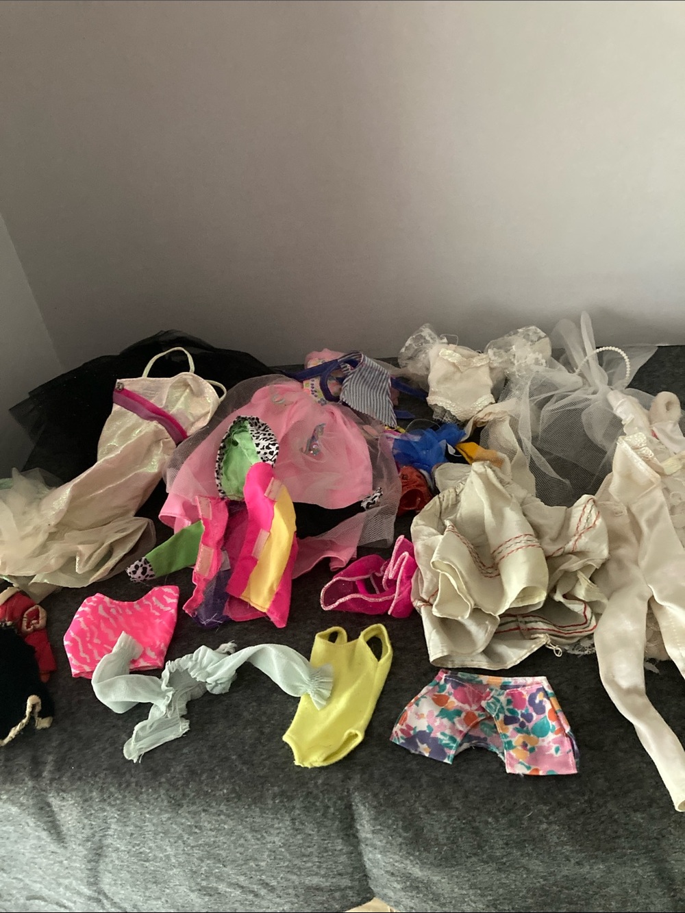 Barbie & doll clothes and two penny brite dresses